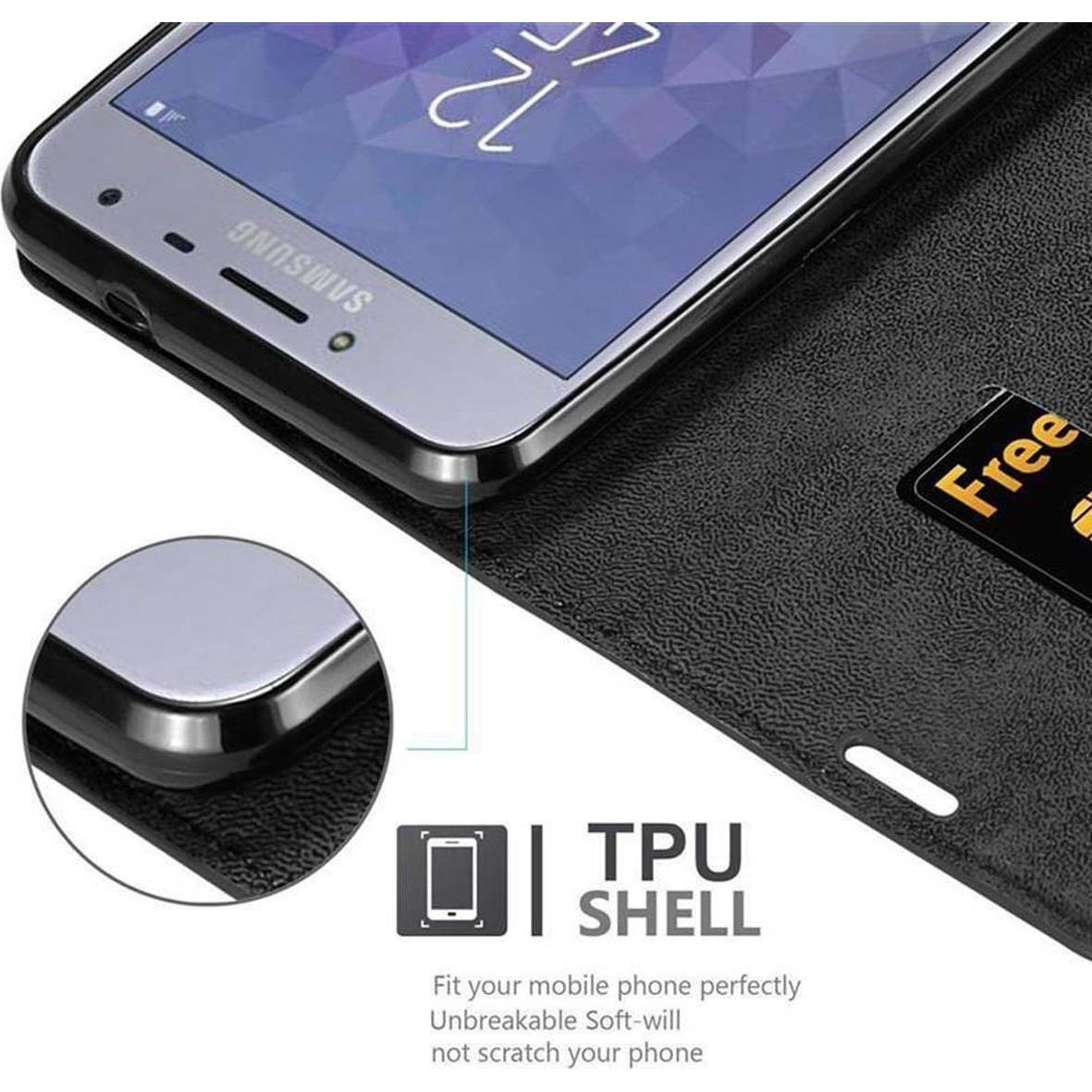 Thumbnail - Cadorabo Book Invisible Magnet Cover (Samsung Galaxy J4 (2018)), Smartphone Hülle, Schwarz