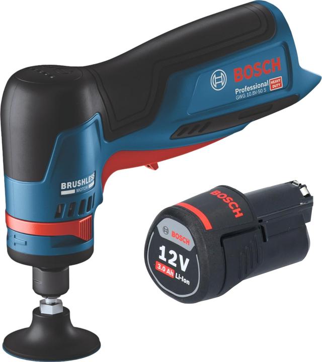 Produktbild Bosch Professional Bosch GWG 12V-50 S Professional Akku Geradschleifer 12 V 6 mm Brushless + 1x Akku 3,0 Ah - ohne (Geradschleifer)