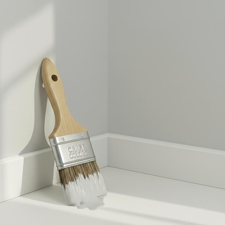 Actual product image Craft Colors 5L hochwertige Wandfarbe edelmatt – Kreidefarbe No. 712 Seiden-Grau (Silk grey, 5 l)