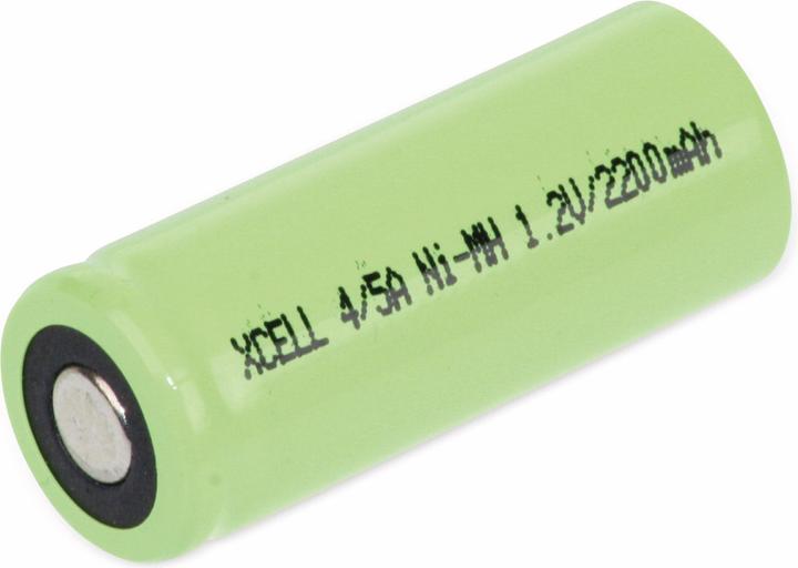 XCell NiMH-Akku, Industriezelle, 4/5 A, Flat-Top, 43x17mm, 1,2V/2200mAh (1 Stk., 4/5 A, 2200 mAh)