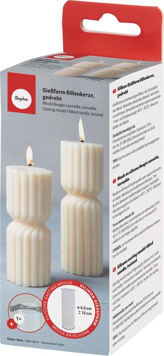 Image du produit Rayher Silikon-Kerzengiessform "Rillenkerze gedreht"