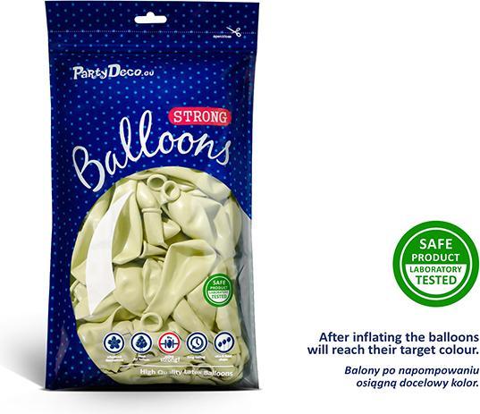 Produktbild Partydeco Strong Balloons 12cm, Pastel Light Cream (1 pkt / 100 pc.) (100x)