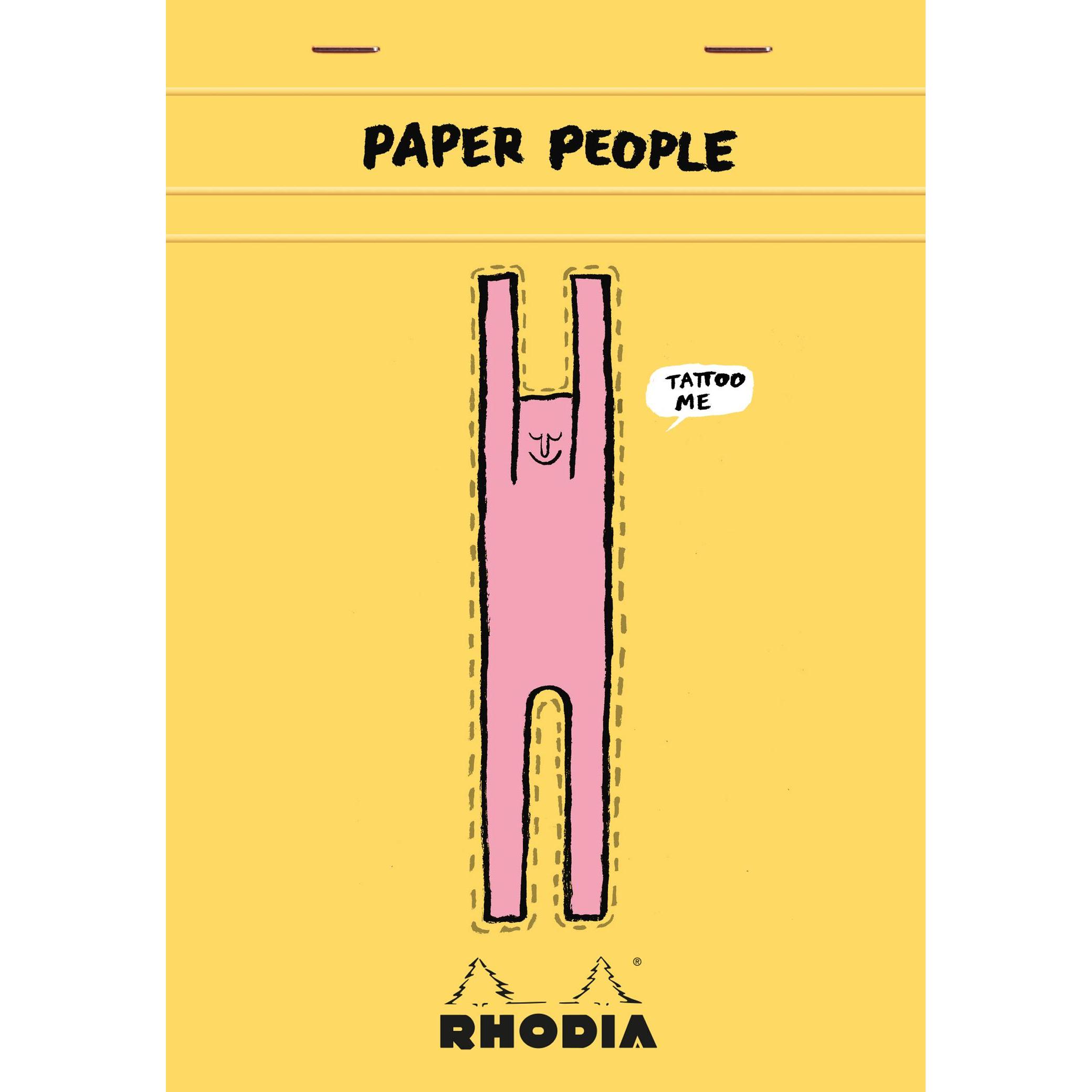 Rhodia, Heft + Block, notizblock geheftet mit kopf 90. geburtstag 80 blatt kleinkariert n°16 x jean jullien 5/5 80 f.80 ...