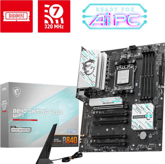 Actual product image MSI B840 GAMING PLUS WIFI (AM5, AMD B840, ATX)