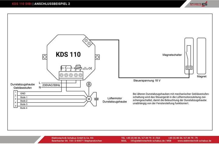 Image du produit Schabus Commande d'évacuation par câble KDS110 1