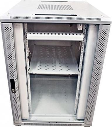 Allnet 19 cabinet 32U W800 / D800mm glass door *light grey* SNB series (32 RU, 19 inch rack)