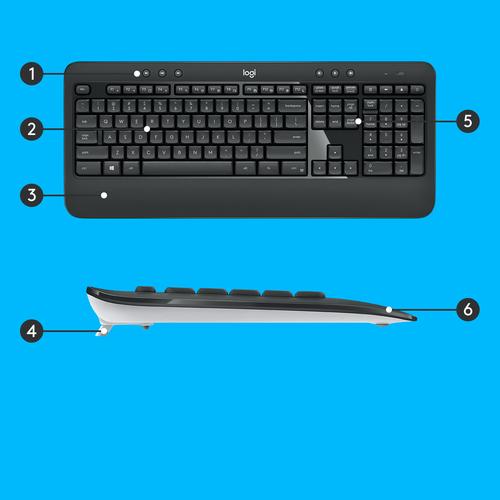 Image du produit Logitech MK540 Advanced (DE, Sans fil)