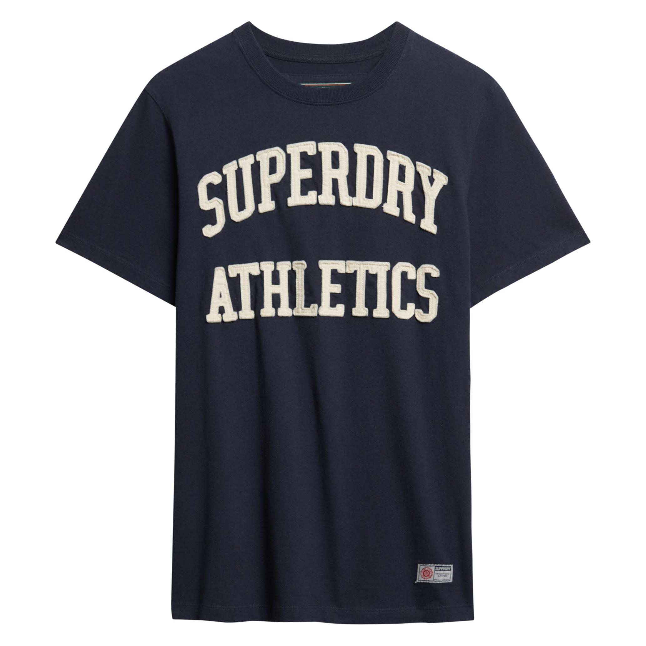 Superdry, Herren, Shirts, Athletic Vintage T-Shirt, Blau, (S)