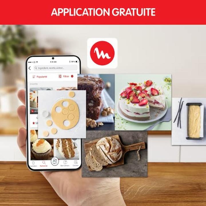 Actual product image Moulinex Automatic Program Kitchen Machine with Free App Coaching and Silent Operation