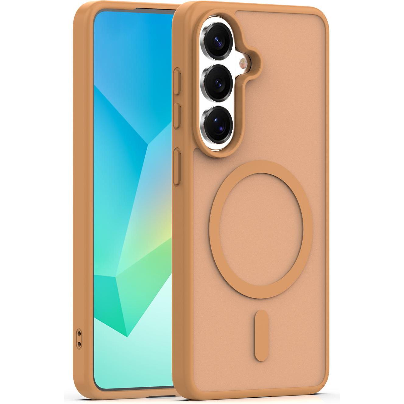 OEM Mag Matt case for Samsung S26 Plus brown (Samsung Galaxy S26), Cover smartphone, Marrone