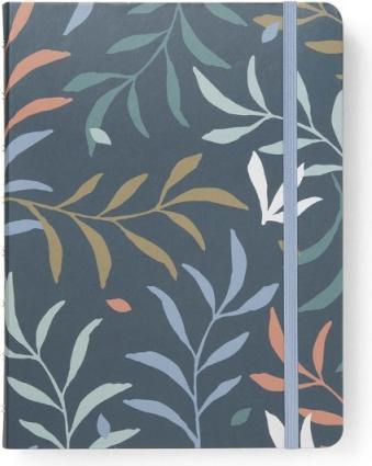 Filofax Notizbuch Notebook Botanical Blau (A5, Liniert, Harter Einband)