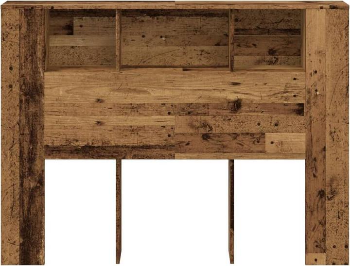 Produktbild vidaXL Kopfteil mit Stauraum Kopfteil-Regal Altholz-Optik 140x18,5x102,5cm