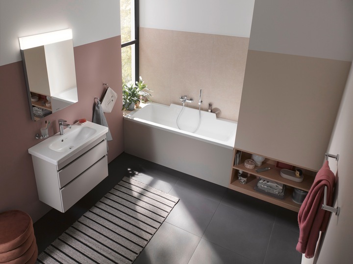 Produktbild Duravit Glashalter D-CODE mit Glas rechts chrom