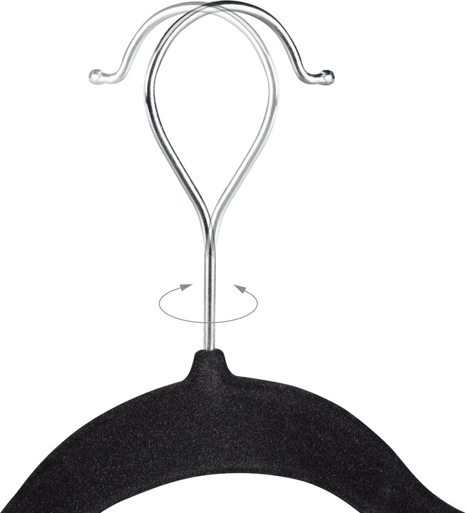 Image du produit Relaxdays Cintres en velours, noir (1 x)