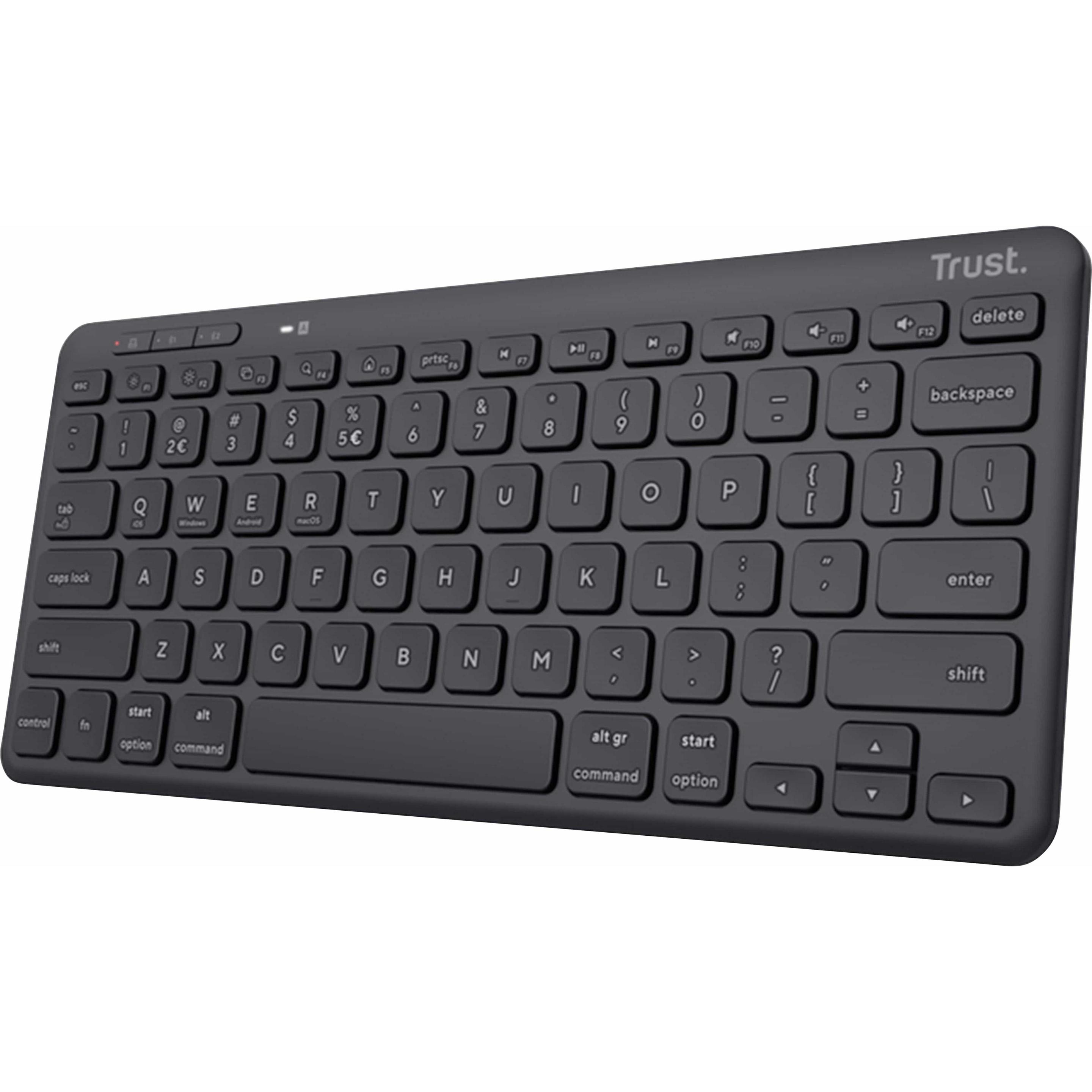 Trust Lyra (DE, Kabellos), Tastatur, Schwarz