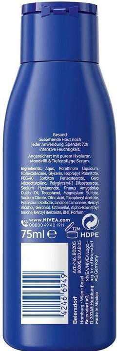 Actual product image NIVEA Rich Body Milk Mini (Body cream, 75 ml)