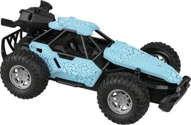 Actual product image RC-controlled car with smoke function - blue