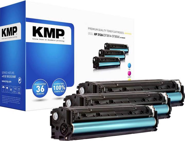 KMP Toner Combi Pack H T189CMY, Cyan/Magenta/Jaune (C, M, Y)