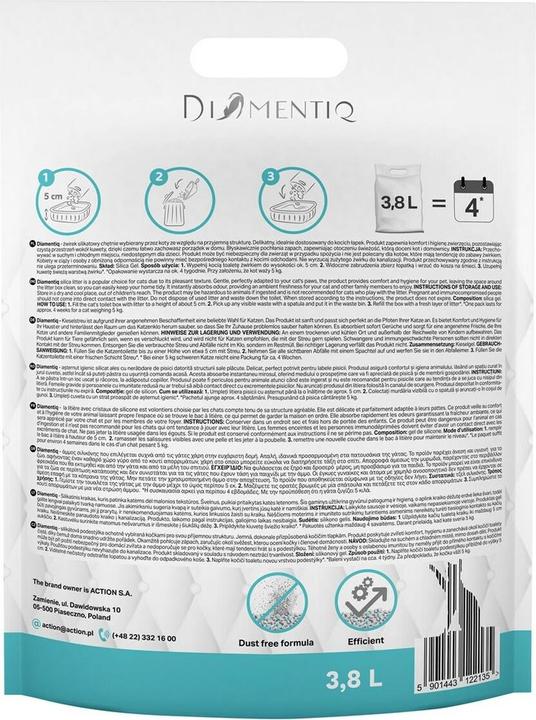 Actual product image Diamentiq Ocean Breeze - Cat litter - 3 8 l (Clumping, 1.50 kg)