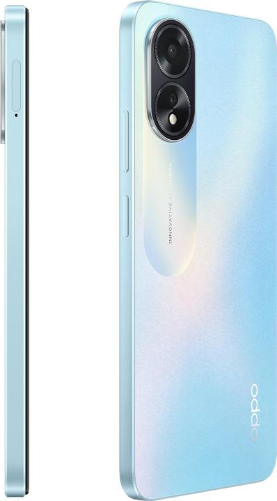Actual product image OPPO A18 (128 GB, Glowing blue, 6.56", Dual SIM, 4G)