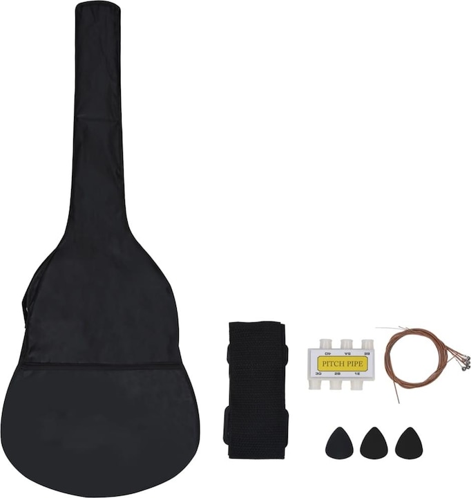 Produktbild VidaXL Gitarrenset (Konzertgitarren Set, Nylon, Lindenholz, Hartplastik)