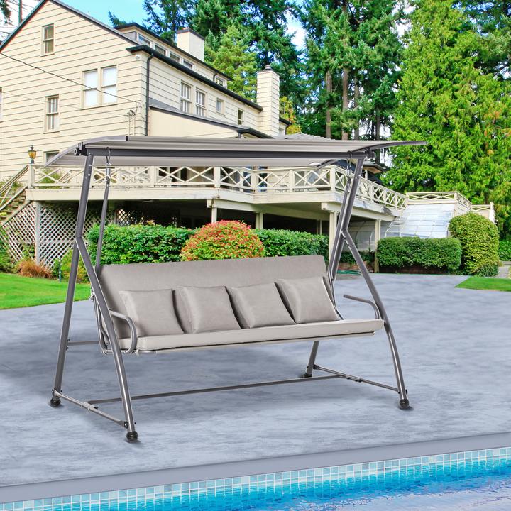 Actual product image Outsunny Hollywood swing adjustable to reclining surface