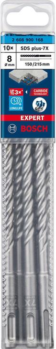 Image du produit Bosch Professional Zubehör Forets marteau EXPERT SDS plus-7X, 8 x 150 x 215 mm, 10 pcs. (8 millimètres)