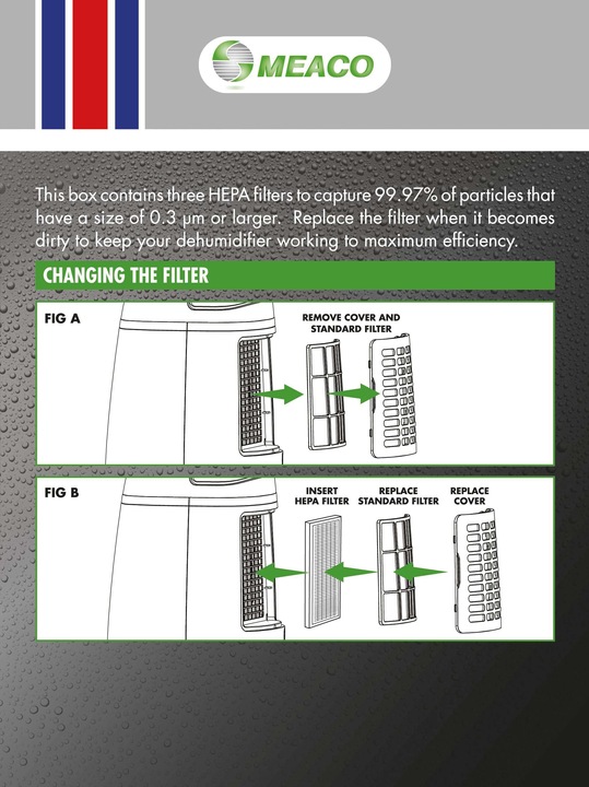 Actual product image Meaco Hepa Filter 3-pack of 12L Low Energy (3 x)