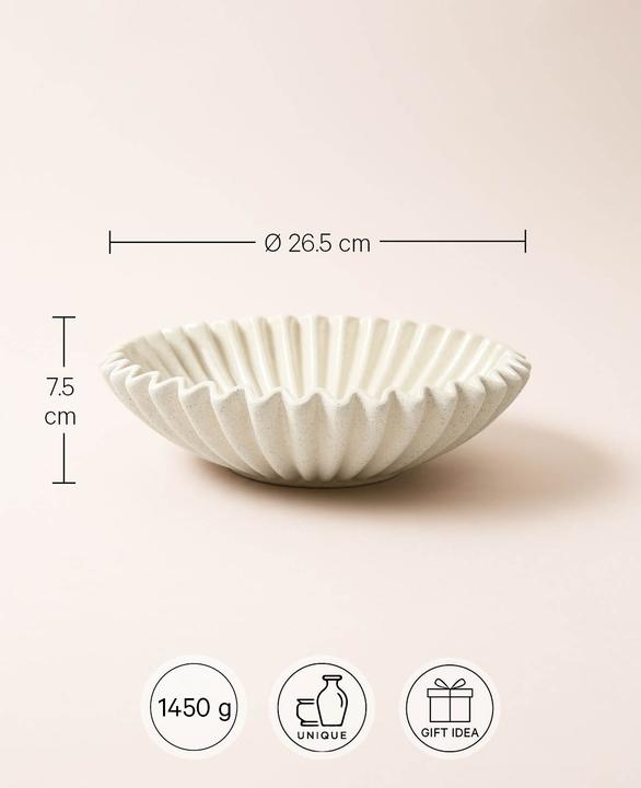 Actual product image Esmée Ceramic Fruit Bowl / Fruit Bowl (Ø 26.5 x 7.5 cm)