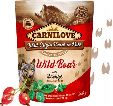 Image du produit Carnilove Dog Adult Pouch Paté gibier & cynorrhodon (Adulte, 1 pcs, 300 g)