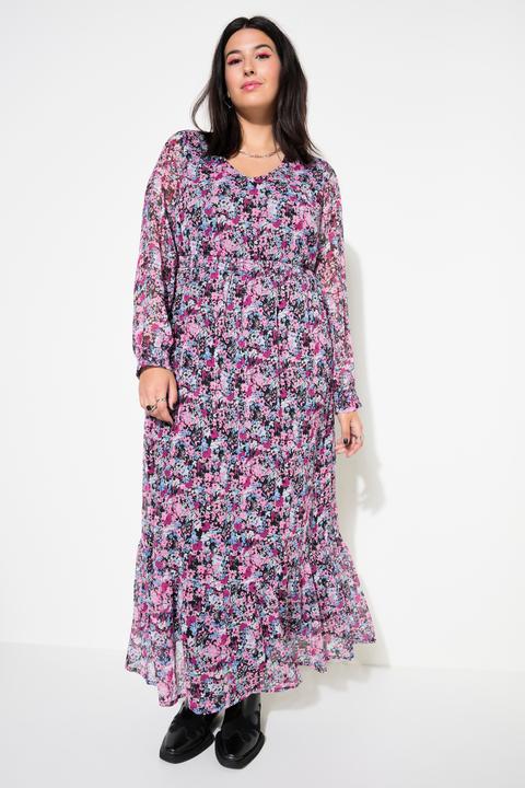 Actual product image Studio Untold Damen grosse Grössen Maxikleid, A-Line, Millefleur soft pink 42+ 834472807-42+ (42, 44)
