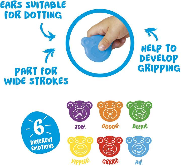 Produktbild Carioca Teddy BABY (Orange, Gelb, Violett, Grün, Blau, Rot, 48 x)