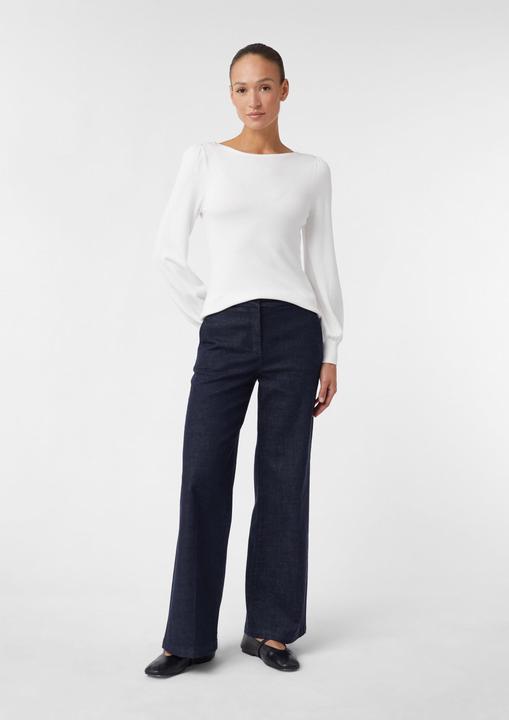 Produktbild Comma Strickpullover Feinstrickpullover mit leichten Ballonärmeln (44)