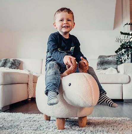 Immagine prodotto Zoosy Sgabello per bambini Berta bianco (Poltrona per bambini)