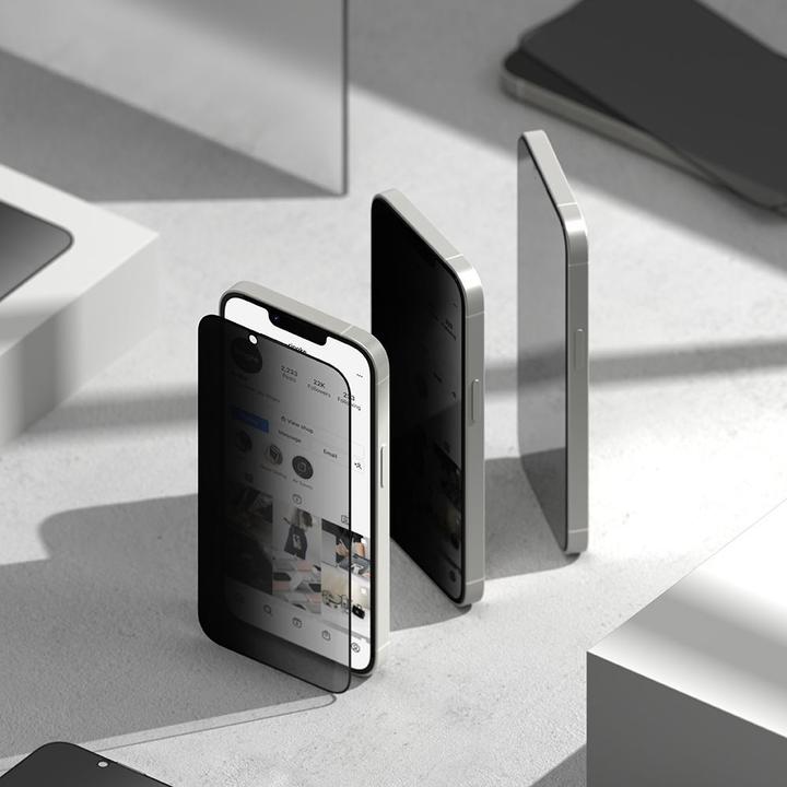 Actual product image Ringke Easy Slide Privacy Glass 2-pack for iPhone 13 / 13 Pro / 14 / 16e (2 Piece, Apple iPhone 16e)