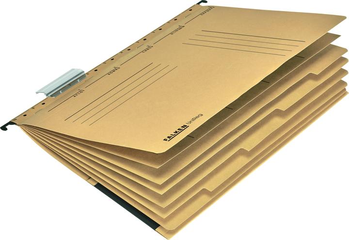 Falken Personal file UniReg DIN A4 commercial stapling kraft cardboard natural brown (A4, 20 x)