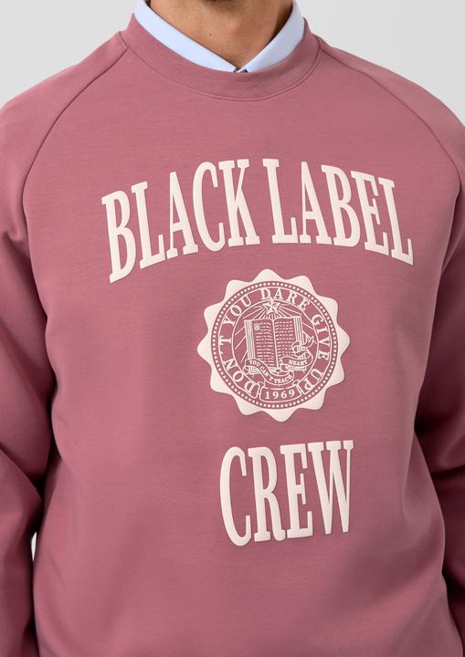Produktbild s.Oliver Sweatshirt Scuba-Sweatshirt mit Raglanärmeln und Frontprint (M)