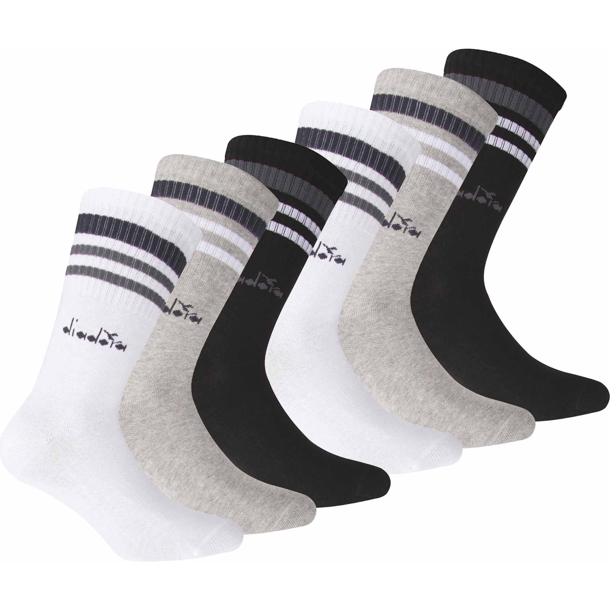 Diadora, Herren, Socken, Socken Casual Bequem sitzend, Mehrfarbig, (6er Pack, 39 - 42)