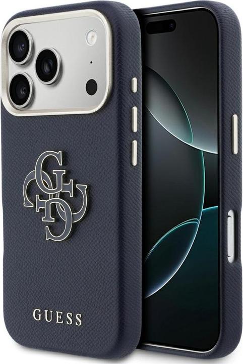 Produktbild Guess - Hardcase Resin Logo (GUHCP17L5PS4RGGB) - iPhone 17 Pro - Blue (Apple iPhone 17 Pro)