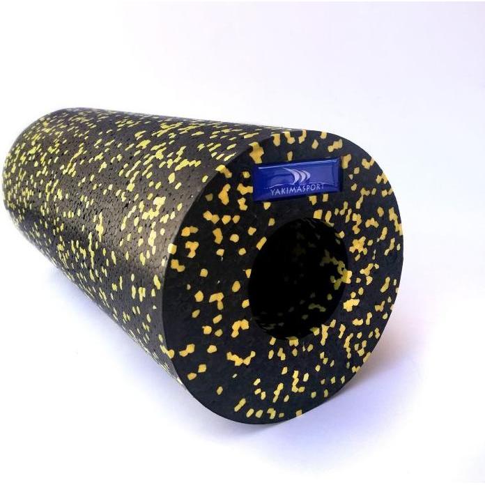 Yakimasport, Rullo miofasciale + Pallina massaggiante, EPP Roller Wałek do masażu gładki Black - Yellow (14 cm)