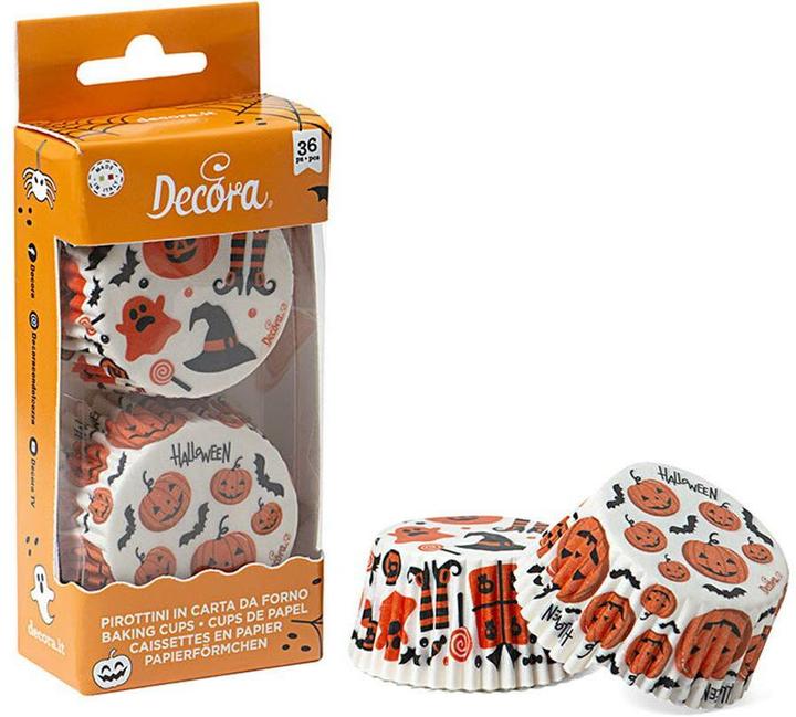 Image du produit Decora Mini moule à muffins Halloween ø 5 cm, Blanc, 36 pièces (5 cm)