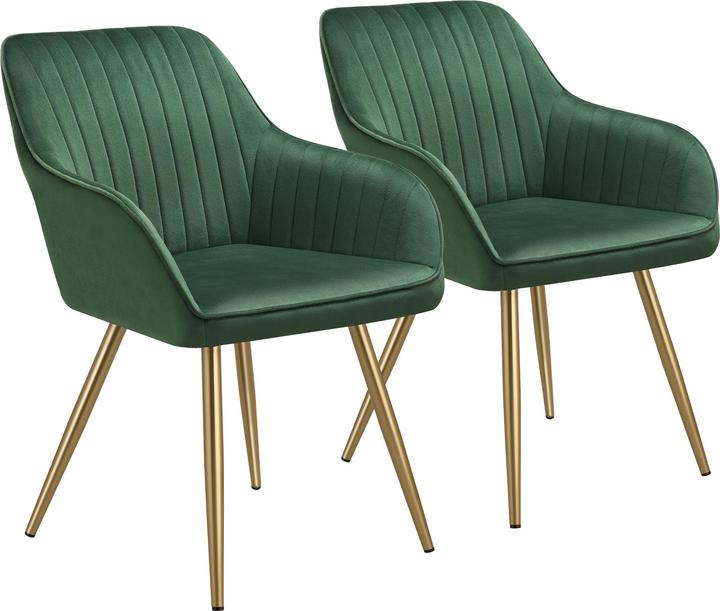 Produktbild tectake Stuhl Marilyn, Samtoptik, gesteppt