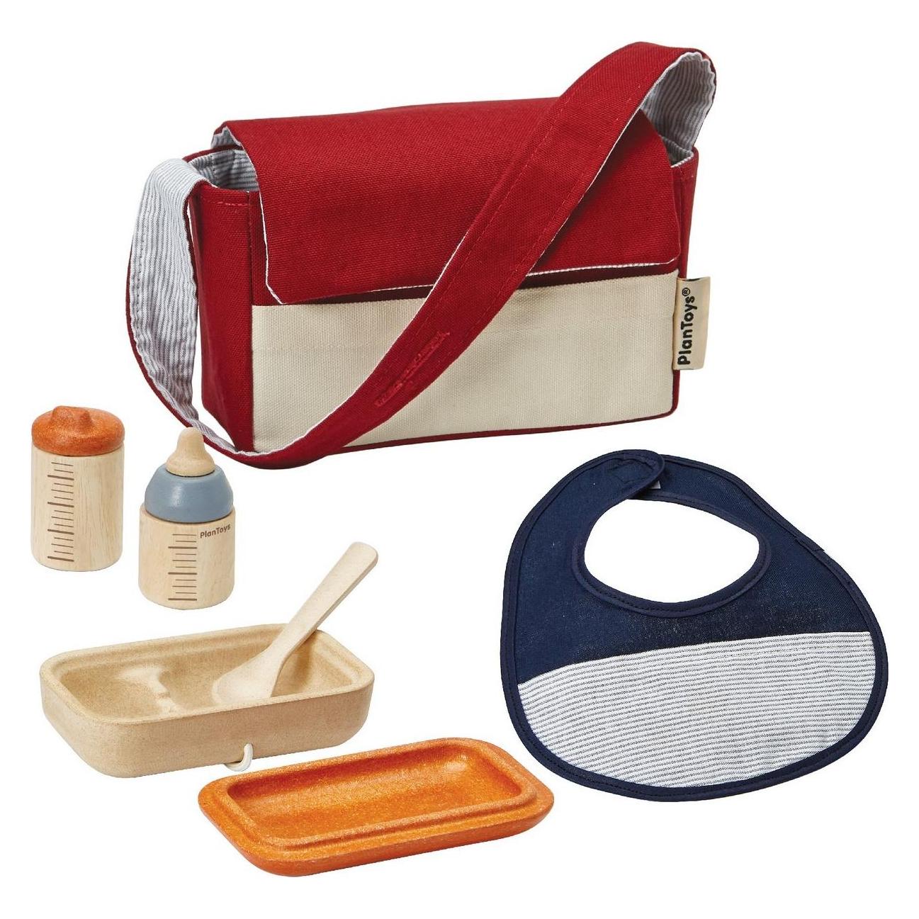 Set Alimentazione Bambola In Legno – Cucchiaio, Piattino E Biberon, Gioco Educativo Per Bambini, Regalo Naturale - 2