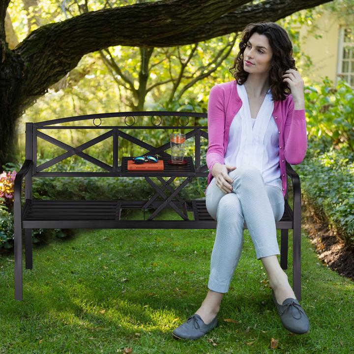 Actual product image Relaxdays Garden bench, 2 Seater