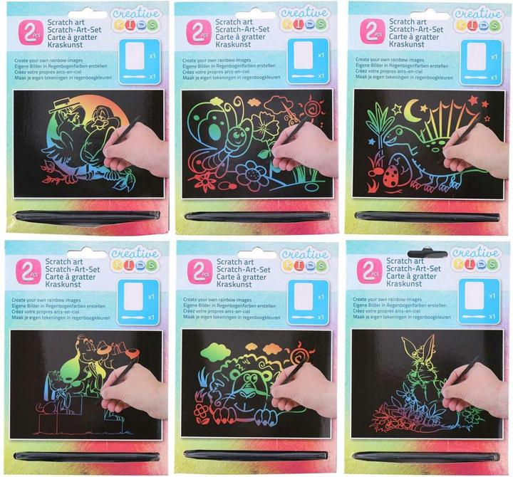 Actual product image Creative kids Scratch Art Animals assorted
