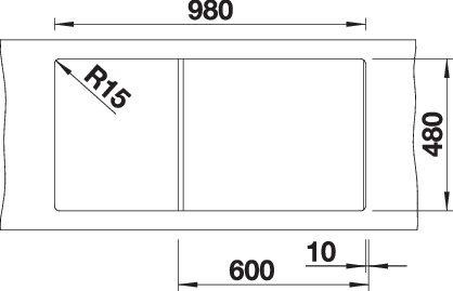 Image du produit Blanco Zia XL 6 S (Éviers à poser, 100 cm, 50 cm)