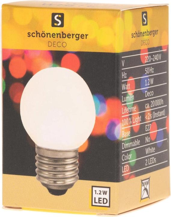 Star Trading Mini lampe LED (E27, 1.20 W, 15 lm, 1 x, G)