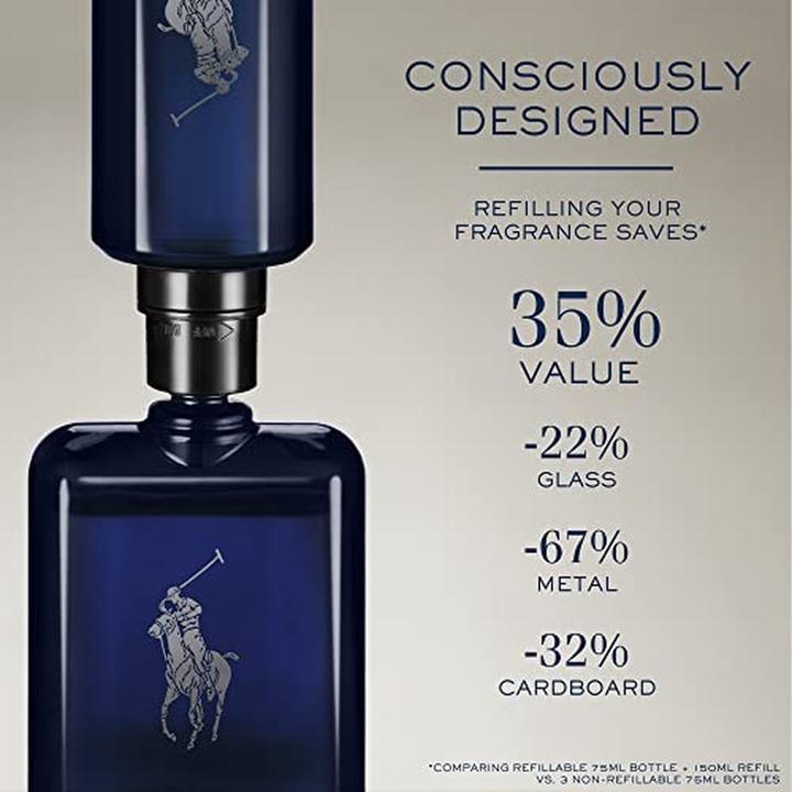 Produktbild Ralph Lauren Polo Blue Parfum Men's Cologne Aquatic and Fresh with Citrus Oakwood and Vetiver Intense Fragrance 5 (Eau de Parfum, 150 ml)