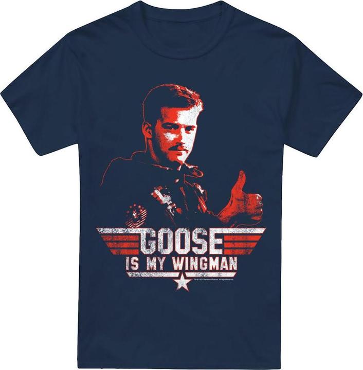 Actual product image Top Gun Mens Wingman Goose T-Shirt (5XL)