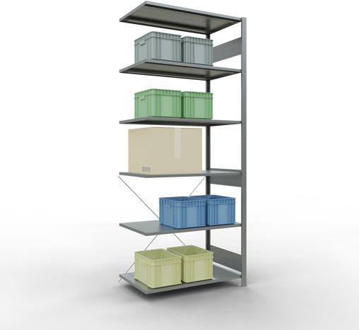 Actual product image Schulte Lagertechnik MULTIplus85 boltless bay system with cross brace